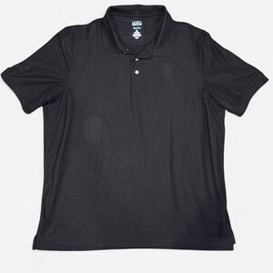 Black Croft & Barrow Short Sleeve Polo Collared Shirt